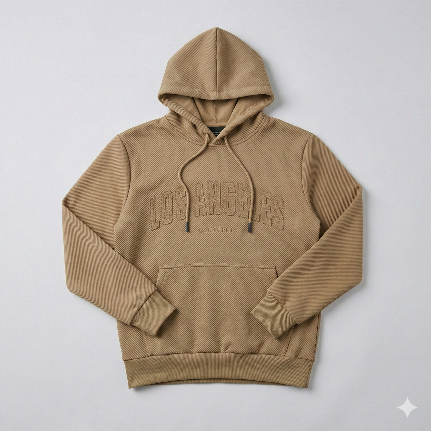 Desert Sand Ribbed Essentials Hoodie