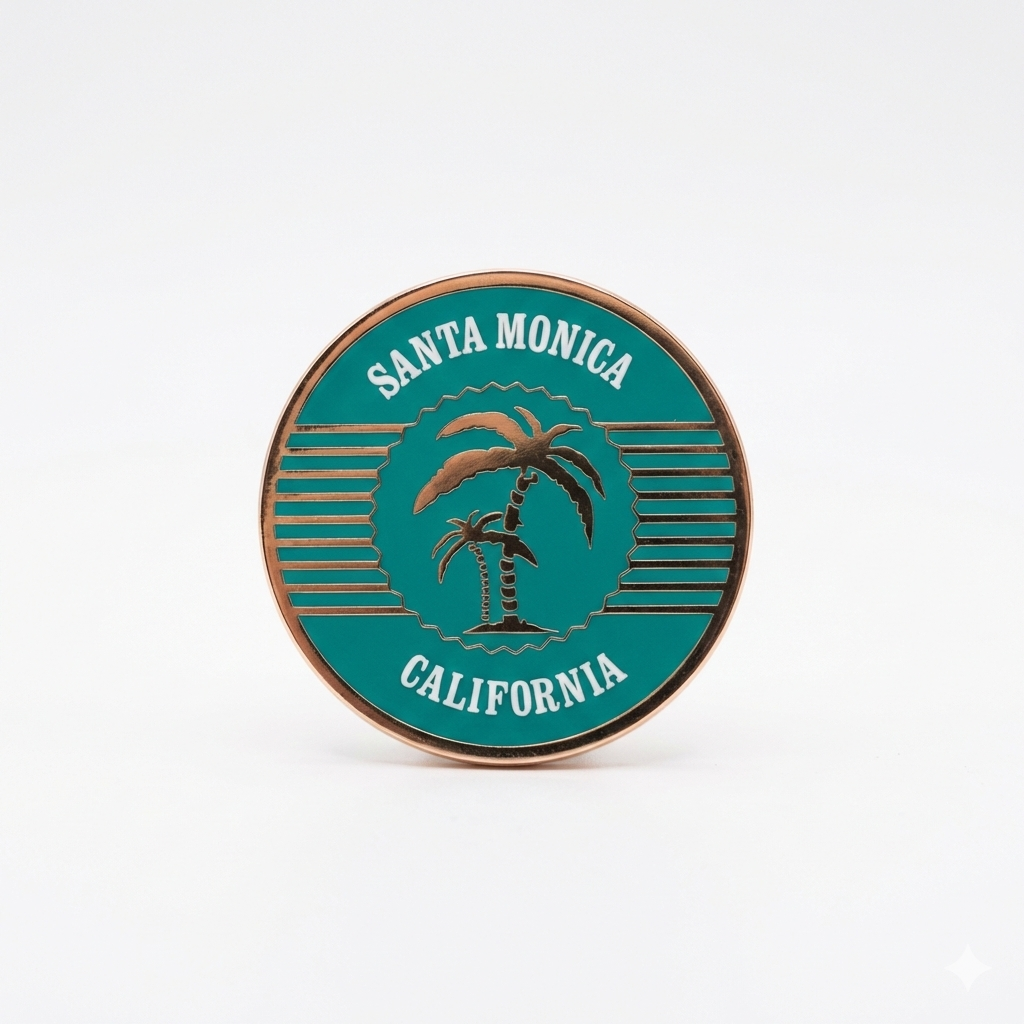 Santa Monica "Retro Palm" Enamel Pin