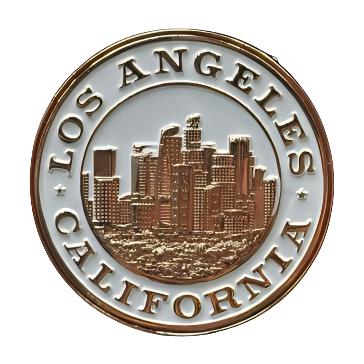 Rose Gold Los Angeles Magnet