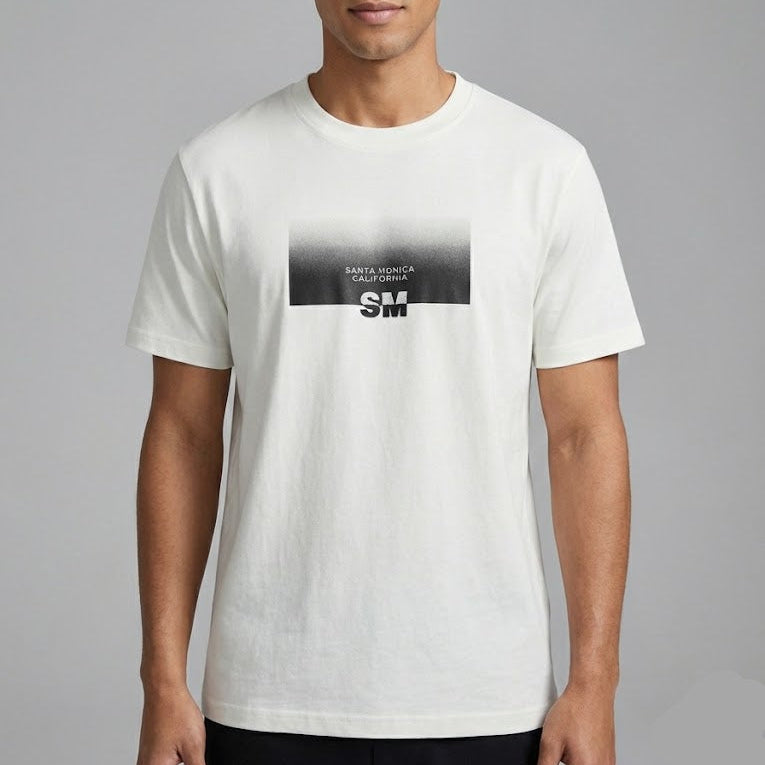Santa Monica Gradient Block Graphic Tee - Off-white