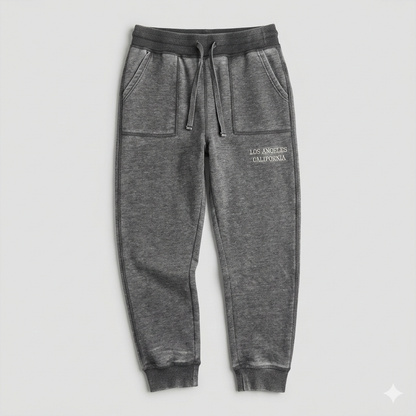 Vintage Acid-Wash Joggers - Charcoal