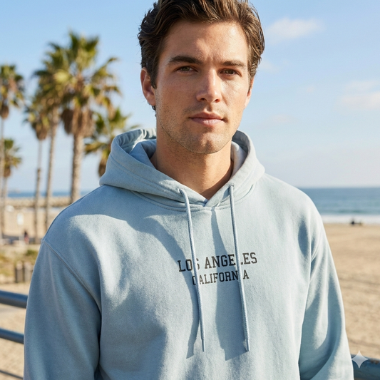 LA Essentials Pullover Hoodie - Powder Blue