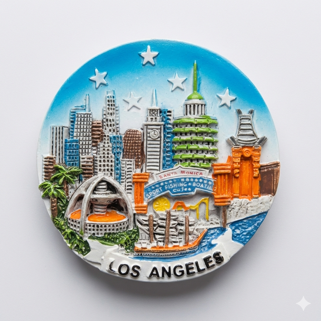 Los Angeles Landmarks 3D Magnet