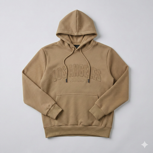 Desert Sand Ribbed Essentials Hoodie