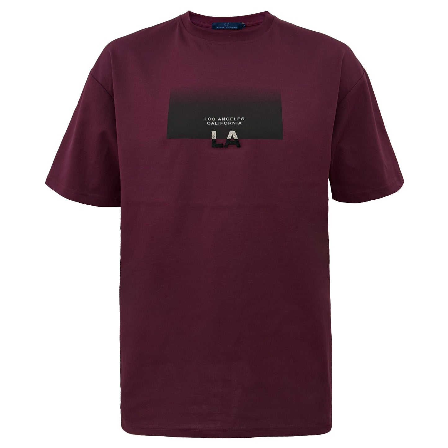LA Gradient Block Graphic Tee - Maroon