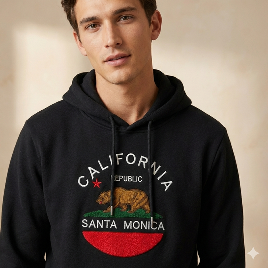 California Republic "Santa Monica" Hoodie - Jet Black