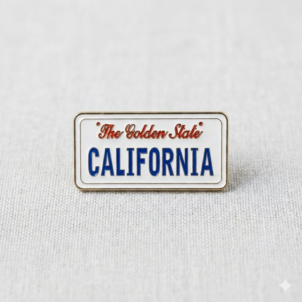 California "The Golden State" License Plate Magnet