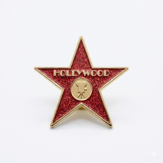 Red Hollywood Glitter Star Magnet
