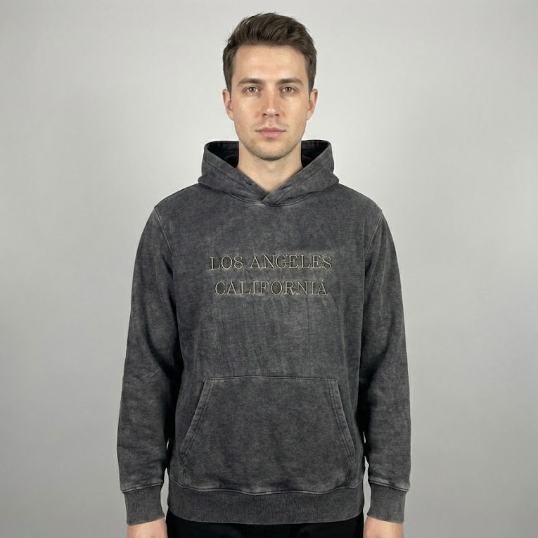 Washed Los Angeles Hoodie – Charcoal