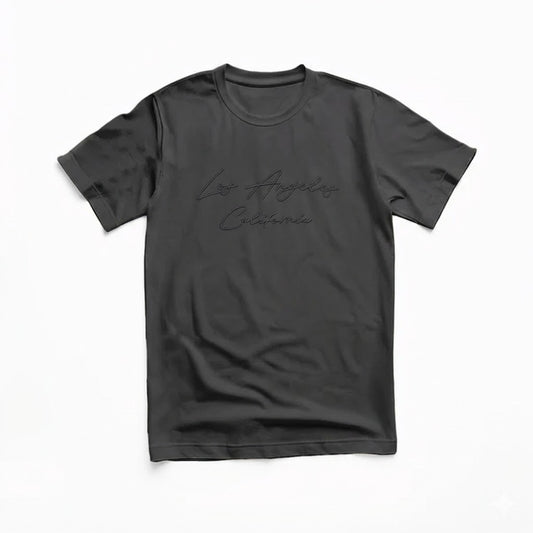 Script LA Tee – Dark Grey