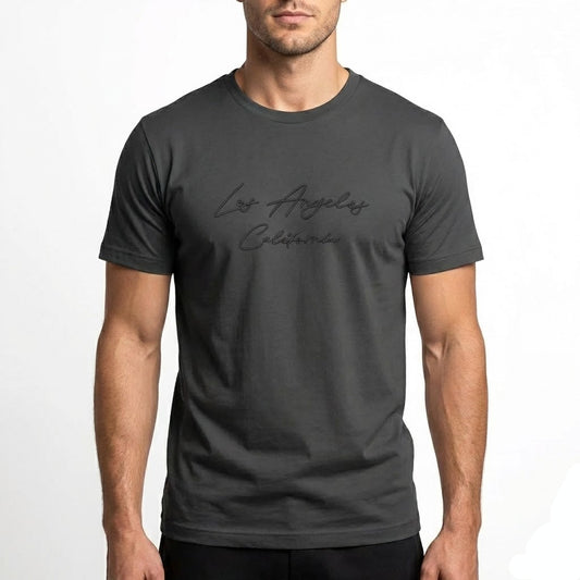 Script LA Tee – Dark Grey